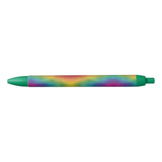 Aangepaste Trendy regenboogkleuren kleurige Sjablo Blauwe Inkt Pen (Voorkant)