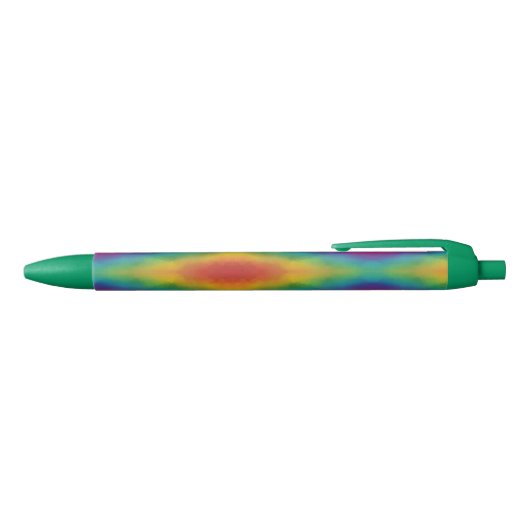 Aangepaste Trendy regenboogkleuren kleurige Sjablo Blauwe Inkt Pen (Bovenkant)
