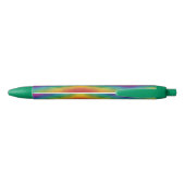 Aangepaste Trendy regenboogkleuren kleurige Sjablo Blauwe Inkt Pen (Achterkant)