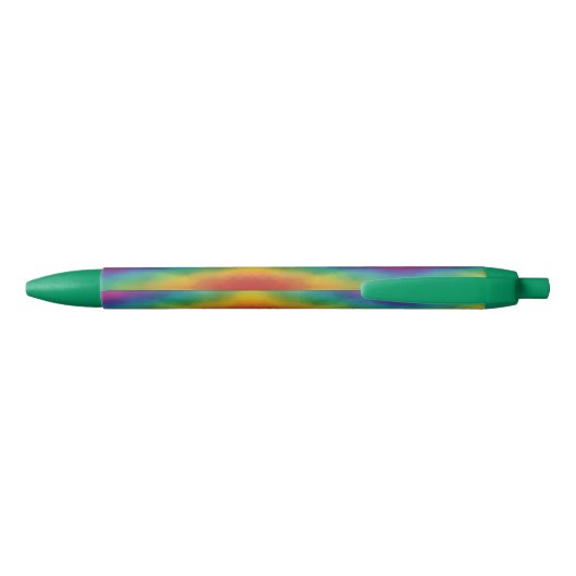 Aangepaste Trendy regenboogkleuren kleurige Sjablo Blauwe Inkt Pen (Achterkant)