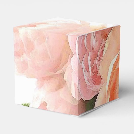 Aangepaste trendy rozen moderne elegante sjabloon bedankdoosjes (Achterkant)