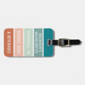 Aangepaste trendy Stripe van speciale meisjes Bagagelabel (Voorkant horizontaal)