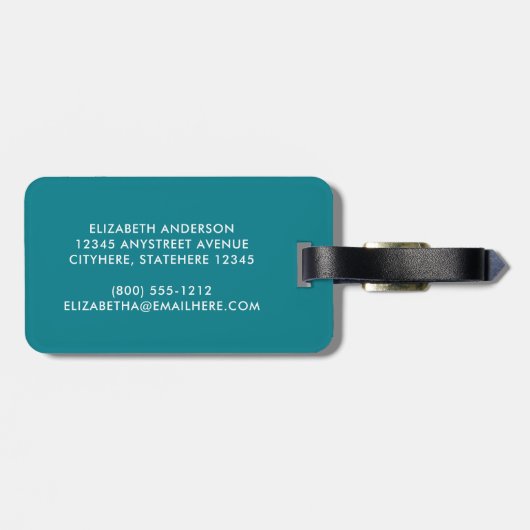 Aangepaste trendy Stripe van speciale meisjes Bagagelabel (Achterkant horizontaal)