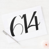 Aangepaste Trendy Trouwdatum Kaars voor Trouwdeel Rechthoekige Sticker (Envelop)