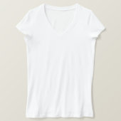 Aangepaste Trendy V-Neck White T-Shirt (Design voorkant)