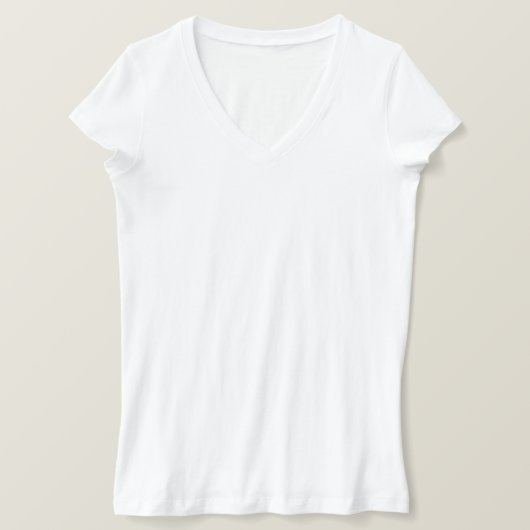 Aangepaste Trendy V-Neck White T-Shirt (Design voorkant)
