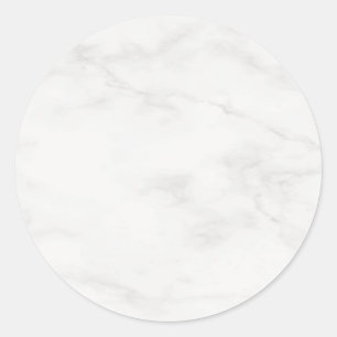 Aangepaste Trendy White Marble Blank Sjabloon Mode Ronde Sticker
