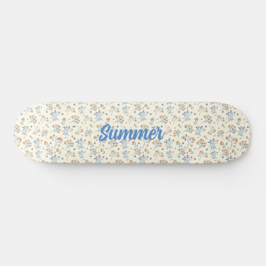 Aangepaste Trendy  Wildflower Pattern Persoonlijk Skateboard (Horizontaal)