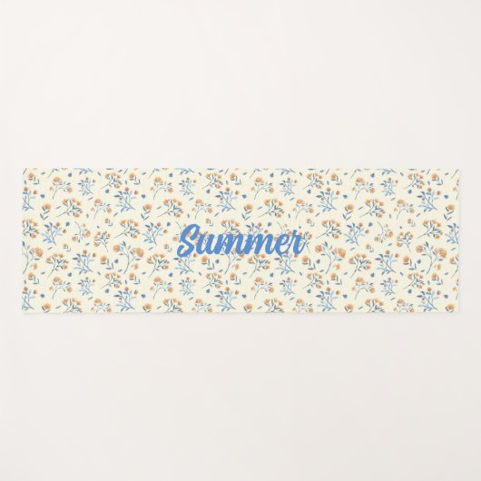 Aangepaste Trendy Wildflower Pattern Yogamat (Voorkant (horizontaal))