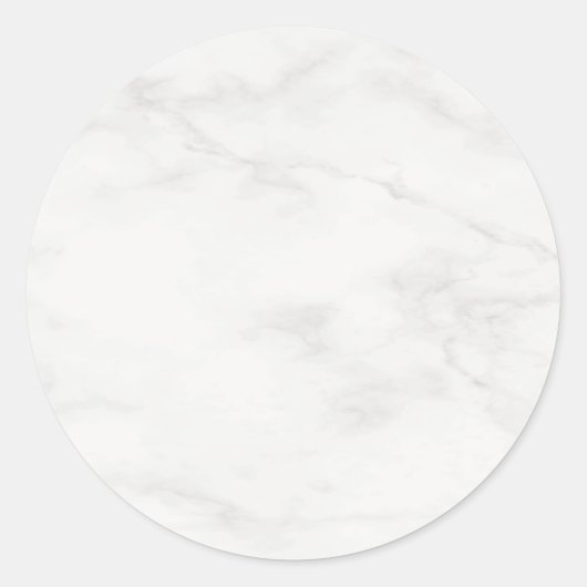 Aangepaste trendy witte marmeren blanco sjabloon m ronde sticker (Voorkant)