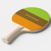 Aangepaste Tri-Color ping pong paddle Tafeltennisbatje (Voorkant Gekanteld)