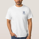 Aangepaste Tri-Color Waarde Monogram Naam T-shirt<br><div class="desc">UNIEKE GELAAGDHEID VAN HET MONOGRAM — kijk goed en je ziet drie kleuren, wat het het gevoel van diepte geeft. Gepersonaliseerd met de voornaam. Speciaal idee voor een cadeau of je kunt gewoon genieten van jezelf! Als u ontwerpvragen of een speciaal verzoek hebt, stuur dan een chat of een e-mail...</div>
