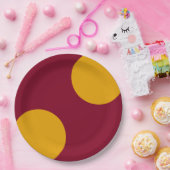 Aangepaste Tri-Gold Maroon Party Bord (Feest)