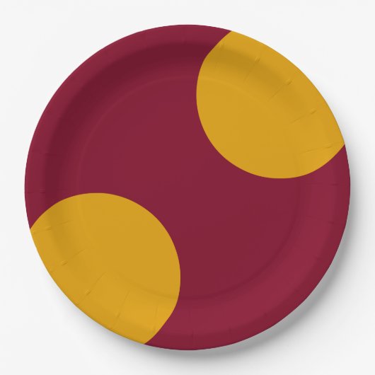 Aangepaste Tri-Gold Maroon Party Bord (Voorkant)