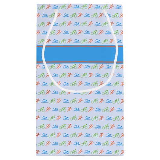 aangepaste triathlon-patroonnaam klein cadeauzakje (Achterkant)