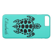 Aangepaste tribale Zee Turquoise Case-Mate iPhone Case (Achterkant (Horizontaal))