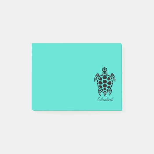 Aangepaste tribale Zee Turquoise Post-it® Notes (Voorkant)