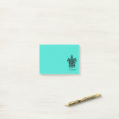 Aangepaste tribale Zee Turquoise Post-it® Notes (Op bureau)