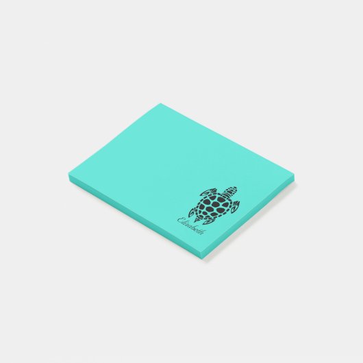 Aangepaste tribale Zee Turquoise Post-it® Notes (Schuin)