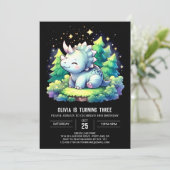 Aangepaste Triceratops Verjaardag Kaart (Staand voorkant)