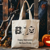 Aangepaste Trick or treat Halloween Boo Familie Tote Bag