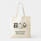 Aangepaste Trick or treat Halloween Boo Familie Tote Bag (Achterkant)