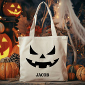 Aangepaste Trick or treat Halloween Canvas tas voo