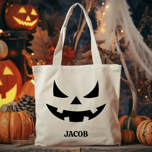 Aangepaste Trick or treat Halloween Canvas tas voo
