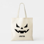 Aangepaste Trick or treat Halloween Canvas tas voo (Achterkant)
