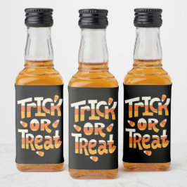Aangepaste Trick or treat Halloween Likeurfles Etiket