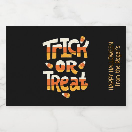 Aangepaste Trick or treat Halloween Likeurfles Etiket (Enkel label)