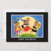 Aangepaste Trick or treat Halloween Mice Flat Kaart (Voorkant)