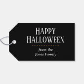 Aangepaste Trick or treat Halloween Schattigee mui Cadeaulabel (Achterkant Horizontaal)