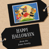 Aangepaste Trick or treat Halloween Schattigee mui Cadeaulabel