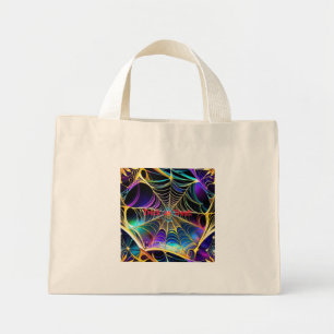 Aangepaste Trick or treat Halloween Spooky Cobweb Mini Tote Bag
