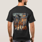 Aangepaste Trick or treat Halloween T-shirt (Achterkant)