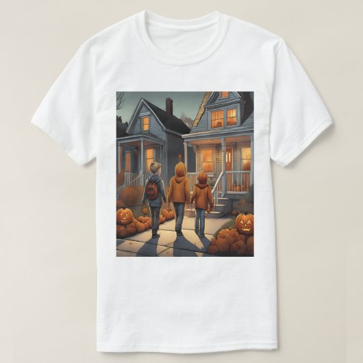 Aangepaste Trick or treat Halloween T-shirt (Design voorkant)