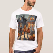 Aangepaste Trick or treat Halloween T-shirt (Voorkant)