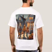 Aangepaste Trick or treat Halloween T-shirt (Achterkant)