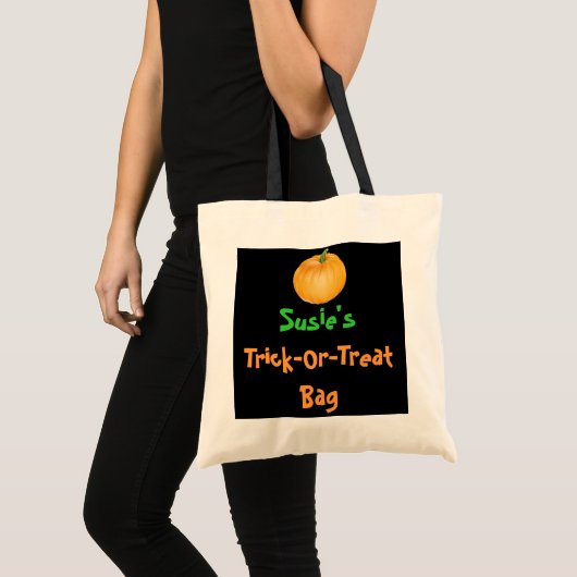 Aangepaste Trick or treat zakken Tote Bag (Voorkant (product))