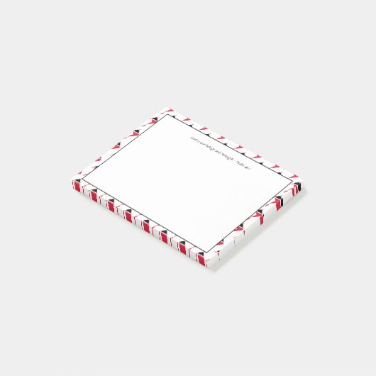 Aangepaste TRINIDAD TOBAGO Post-it® Notes (Schuin)