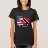 Aangepaste Trinidad Verenigde Staten Amerikaanse v T-shirt (Voorkant)