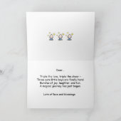 Aangepaste Triplets Gefeliciteerd Kaart, Triplet B Kaart (Binnen)