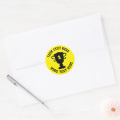 Aangepaste trofee beker 1e plaats prijs award ronde sticker (Envelop)
