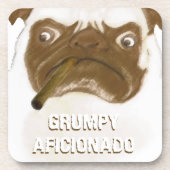 Aangepaste trommel AFICIONADO Puggy Cigar Bier Onderzetter (Voorkant)