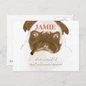 Aangepaste trommel AFICIONADO Puggy Cigar Briefkaart (Voorkant / Achterkant)