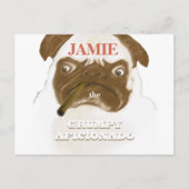 Aangepaste trommel AFICIONADO Puggy Cigar Briefkaart (Voorkant)