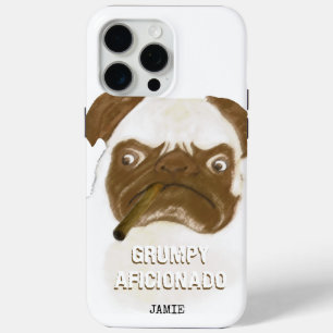 Aangepaste trommel AFICIONADO Puggy Cigar iPhone 15 Pro Max Hoesje