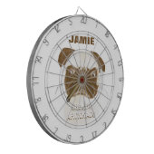 Aangepaste trommel AFICIONADO Puggy Cigar Dartbord (Voorkant Links)
