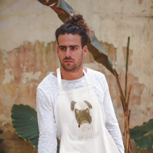 Aangepaste trommel AFICIONADO Puggy Cigar Standaard Schort